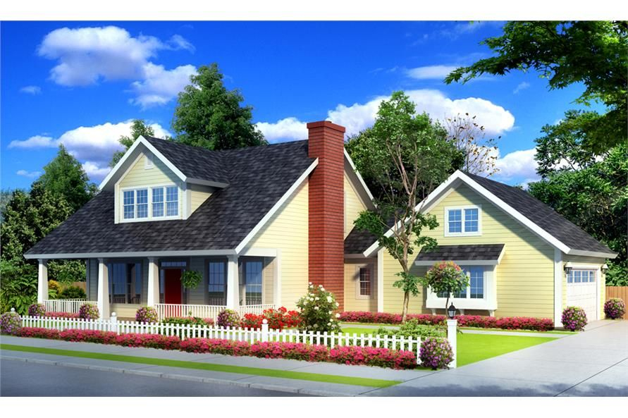 1 1 2 Story House Plan 178 1251 3 Bedrm 1675 Sq Ft Home  - 1 1 2 Story House Plans With Front Porch