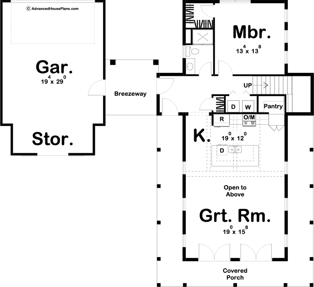 1 5 Story Modern Farmhouse Style House Plan Clearwater Farmhouse  - 1.5 Story Ranch House Plans