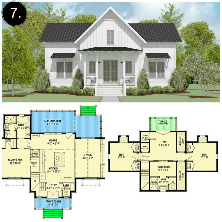 10 Floor Plans Under 2 000 Sq Ft Gorgeous Farmhouse Floorplans Under  - Two Story House Plans Under 2000 Square Feet