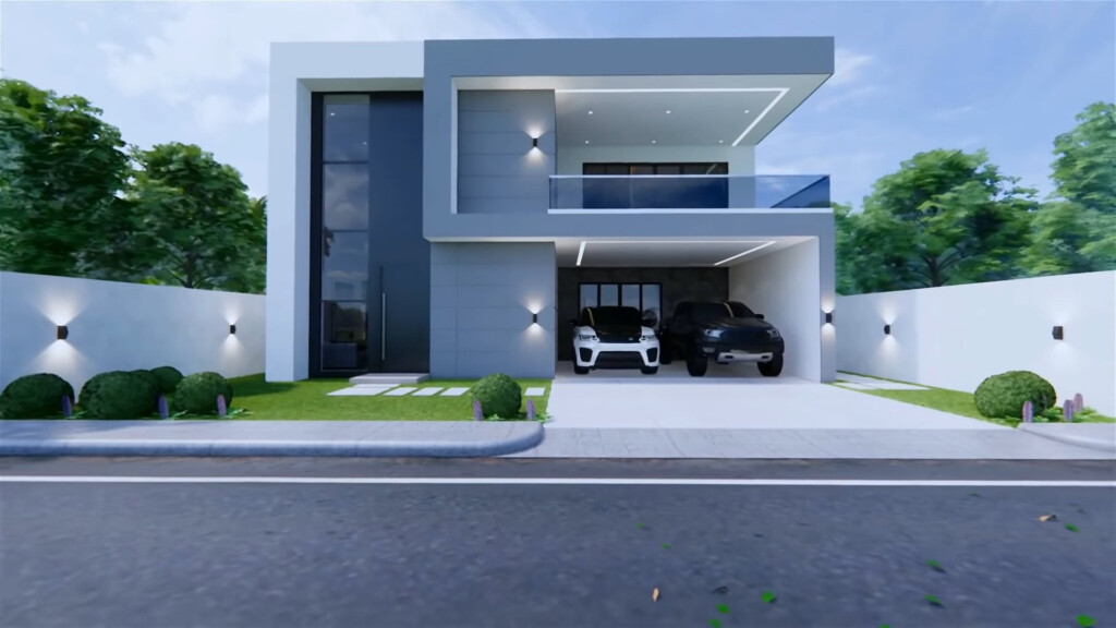 12m X 17m Modern House Plan 6 Bedroom Home Plans With Etsy - Double Story 6 Bedroom House Plans