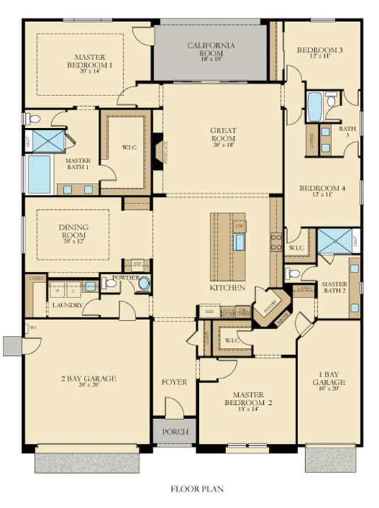 13 House Plans 2 Master Suites Single Story Pics Sukses - House Plan With 2 Master Suites Single Story