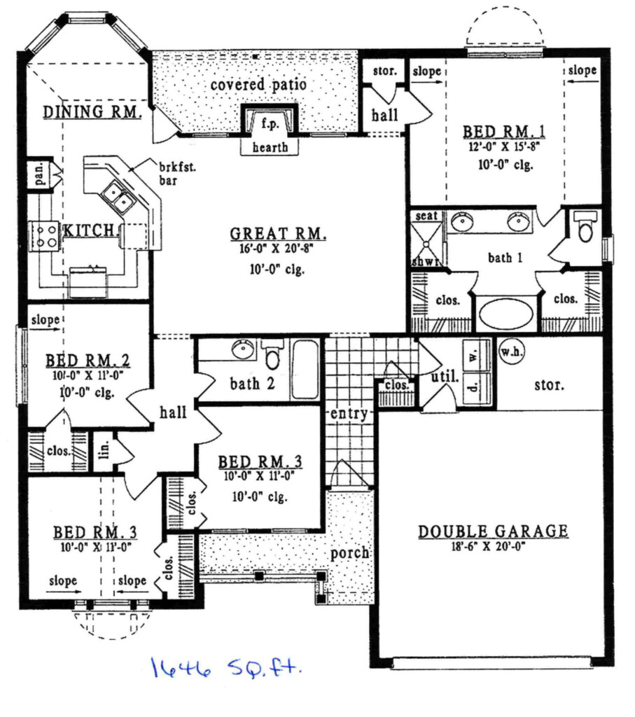 1500 Sq Ft House Plans House Plans - 1500 Sq Ft House Plans 1 Story