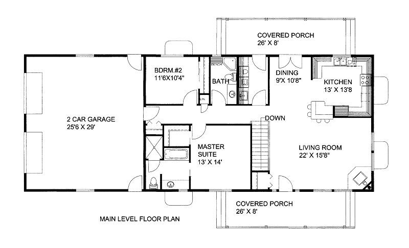 1500 sqaure feet 2 bedrooms 2 bathrooms 2 garage spaces 76 width 30  - 1500 Sf Garage 2 Story House Plans