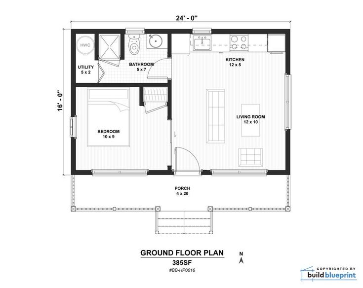 16 X 24 Aspen Cabin Architectural Plans Small Etsy In 2021 Cabin  - 16 X 24 2 Story House Plans