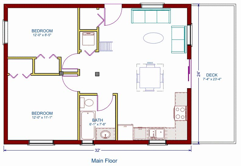 16X24 Cabin Plans With Loft - 16 X 24 2 Story House Plans