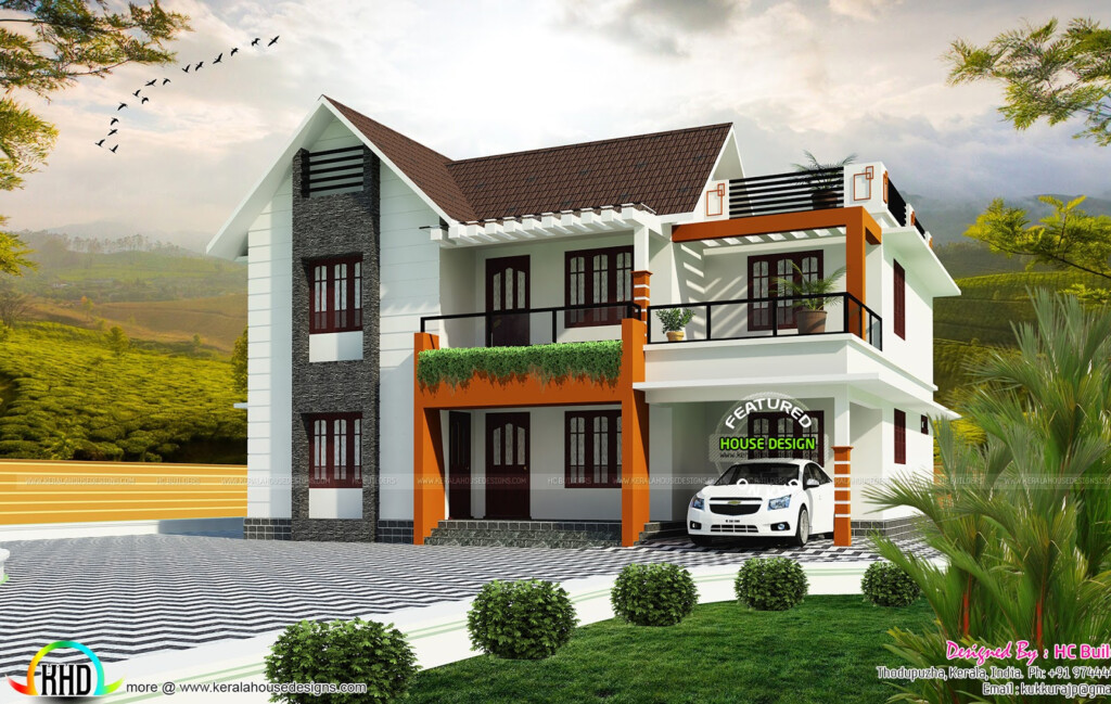 1800 Sq ft 2 Floor House Plan Kerala Home Design And Floor Plans - 1800 Sq Ft House Plans 2 Story