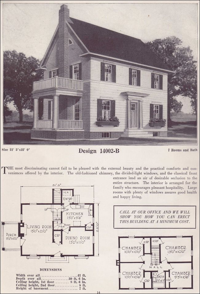 1925 Colonial Revival House Plans Classic Home Two story 1925  - Classic Two Story House Plans