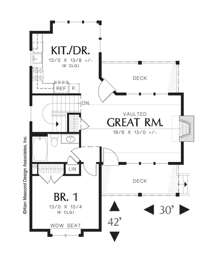 2 Level Cottage Plan With Stone Chimney Plan 1151 The Amorette Is A  - 2 Story House Plans With Stone Chimney