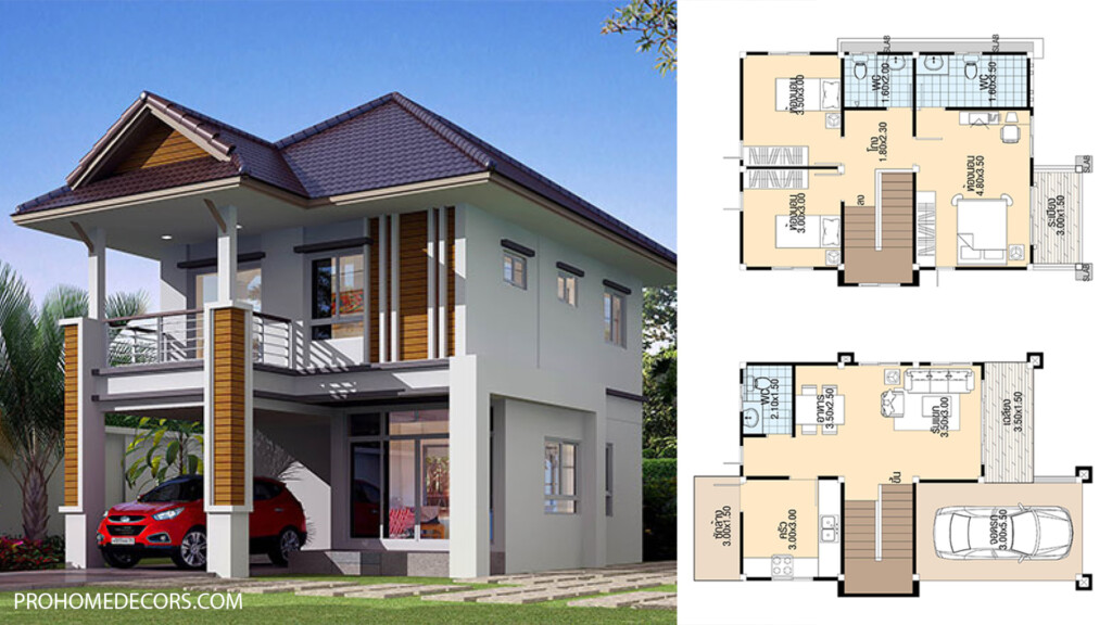 2 Storey Modern House Designs And Floor Plans - 3 Bedroom 2 Story House Plans 3D