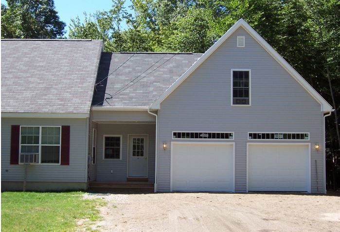 2 Story 2 Car Garage Attached With Breezeway mudroom Exterior  - Two Story House Plans With Attached Garage