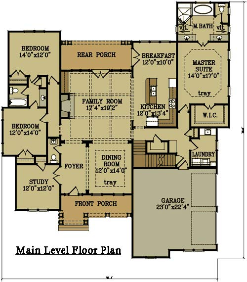 2 Story 4 Bedroom Brick House Plan By Max Fulbright Designs - 2 Story 40Ft Wide Brick House Plans