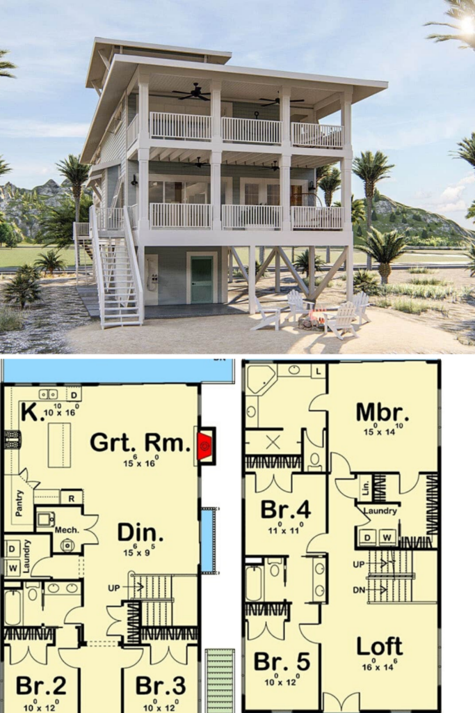 2 Story Beach House Floor Plans Floorplans click - 18 X 30 House Plan 2 Story Beach