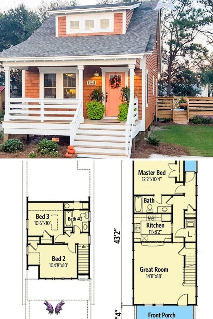 2 Story Cabin Floor Plans Printable Templates Free - Small 2 Story 2 Bedroom House Plans