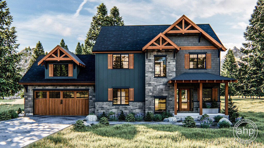 2 Story Craftsman Aspen Rustic House Plans Craftsman House House  - Two Story Rustic House Plans