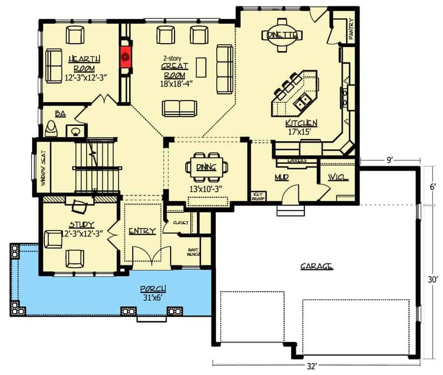 2 Story Craftsman Home With An Amazing Open Concept Floor Plan 5  - Two Story House Open Floor Plan