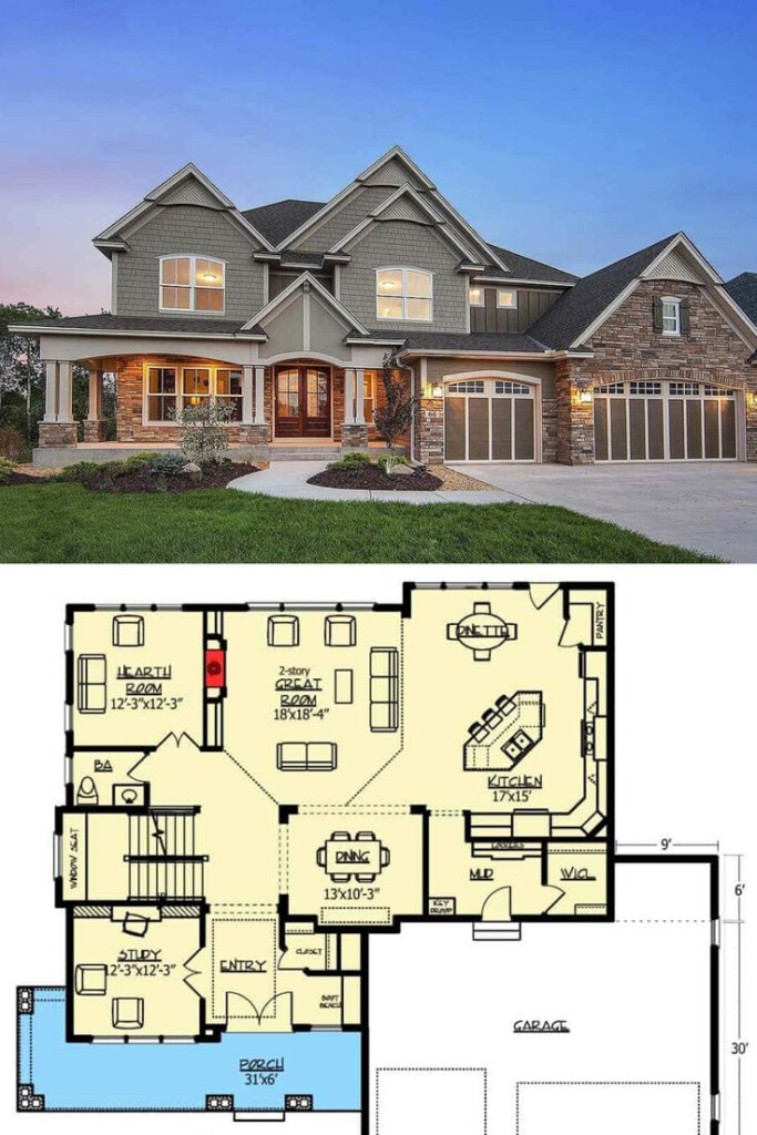 2 Story Craftsman Home With An Amazing Open Concept Floor Plan 5  - 2 Story Craftsman House Floor Plans