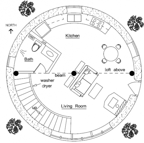 2 Story Earthbag Roundhouse Natural Building Blog - 2 Story Round House Plans