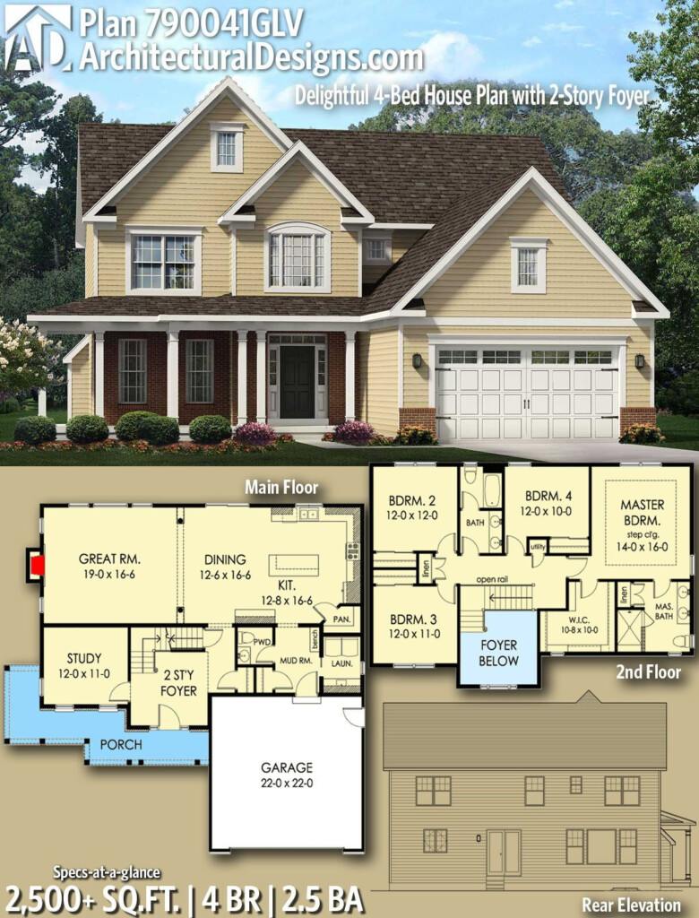 2 Story Floor Plans 4 Bedroom Flooring Ideas - 4 Bedroom Rectangle 2 Story House Plans