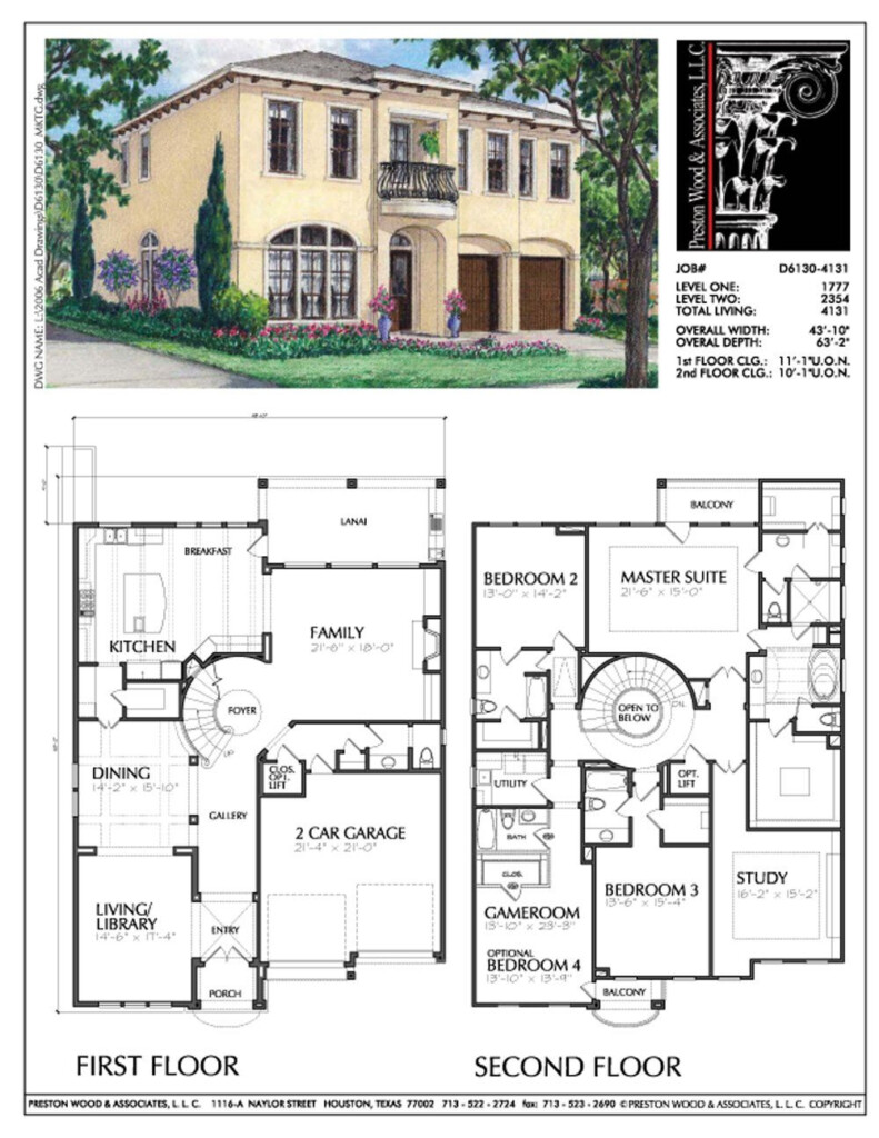 2 Story House Plan Residential Floor Plans Family Home Blueprints D  - Two-Story House Plans