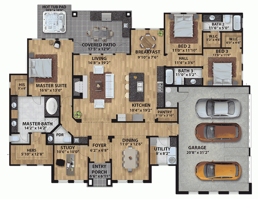 2 Story House Plans With Garage On Side Architectural Design Ideas - 2 Story House Plans With Garage On Side