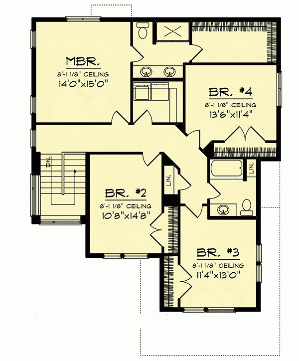 2 Story Modern House Plan With Open Concept Main Floor 890083AH  - Open Concept Two Story Modern House Floor Plans