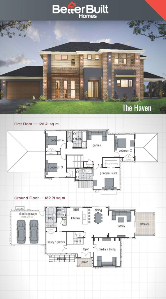 21 Double Storey House Plans With Double Garage Ideas - Double Story House Plan