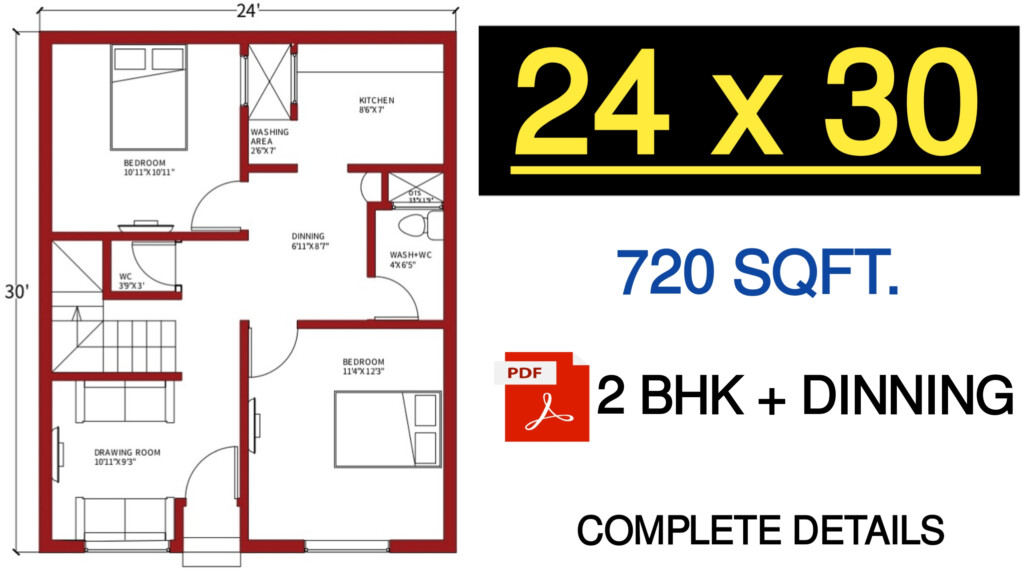 24x30 2 Bedroom House Plans With Pdf 24 30 Perfect House Plan West  - 24X30 2 Story House Plans