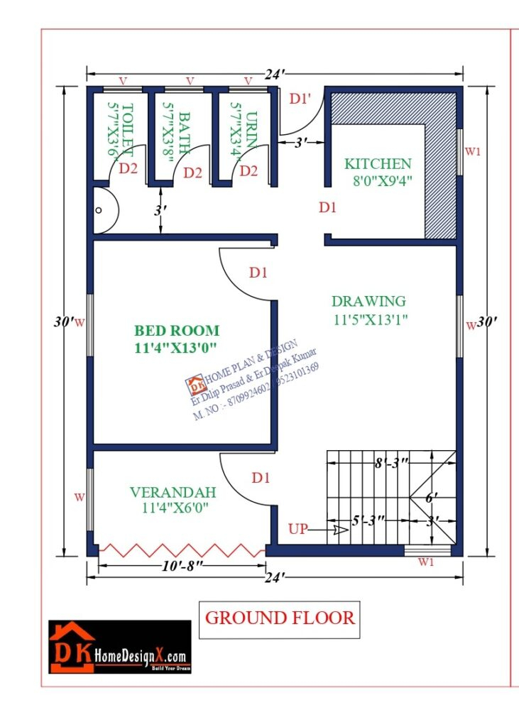 24X30 Affordable House Design DK Home DesignX - 24X30 2 Story House Plans