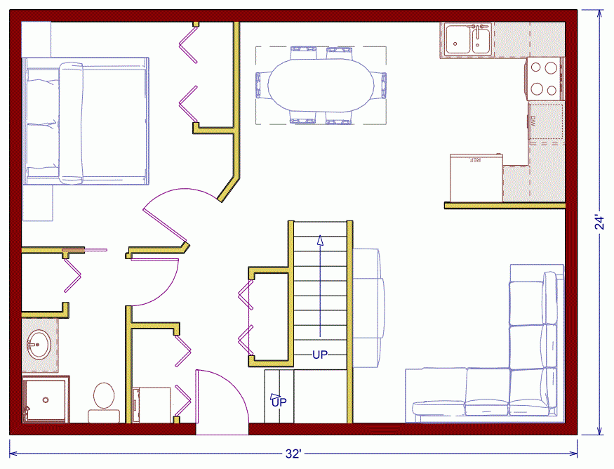 24X32 House Plans Ideas For Maximizing Your Space House Plans - 24X32 2 Story House Floor Plans