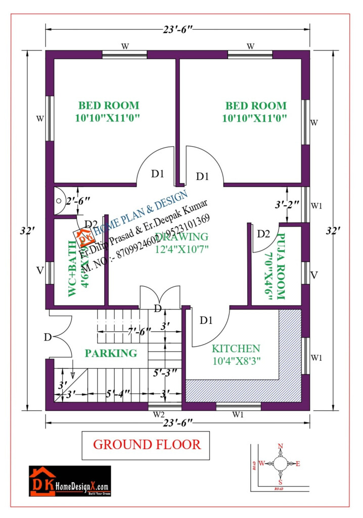 24X32 Modern House Design DK Home DesignX - 24X32 2 Story House Plans