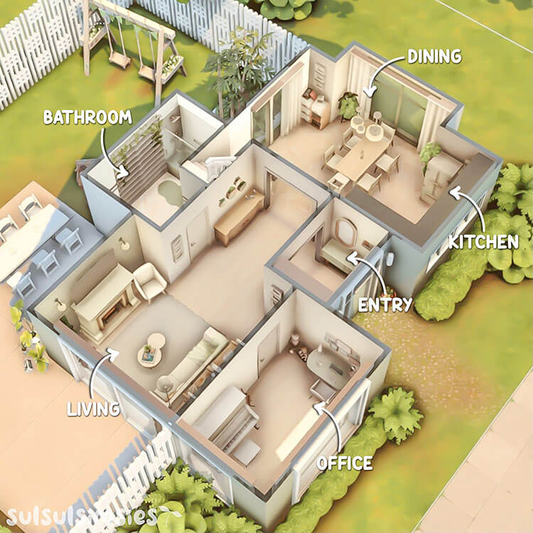 25 Sims 4 House Layouts and Floor Plans To Build Your Dream Home  - 2 Story House Plans Sims 4