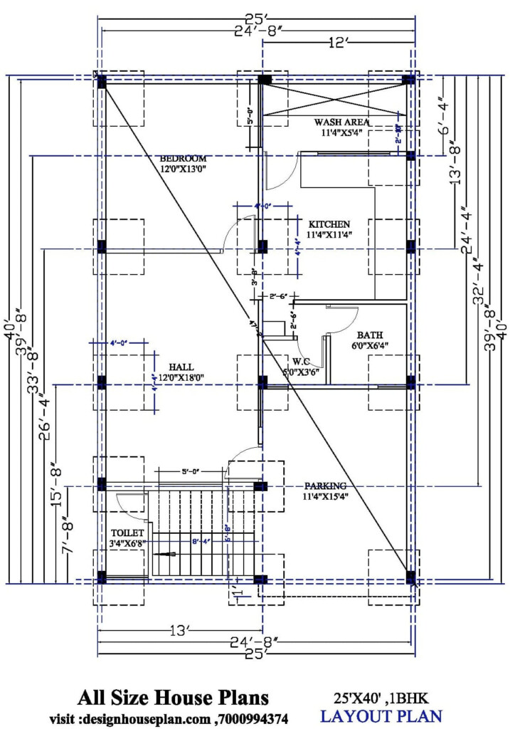 25 X 40 House Plan 25 40 Duplex House Plan 25x40 2 Story Plans - 25X40 2 Story House Plans