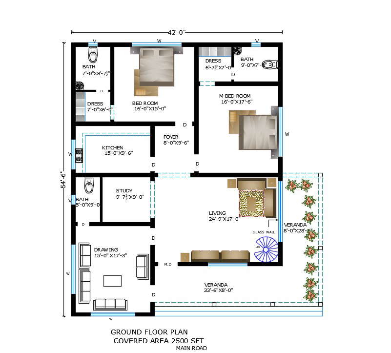 2500 SQFT House Layout Plan AutoCAD Drawing Download DWG File Cadbull - Floor Plans 2500 Sq Ft 2 Story House