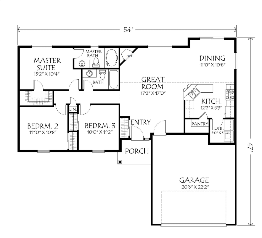 26 Small 3 Bedroom House Plans With Single Garage Most Valued New  - 3 Bedroom 2.5 Bath 1 Story House Plans With Garage