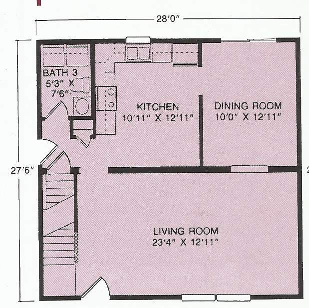 28 X 28 Franklin Two Story Modular Home MHAP - 28X28 2 Story House Plans