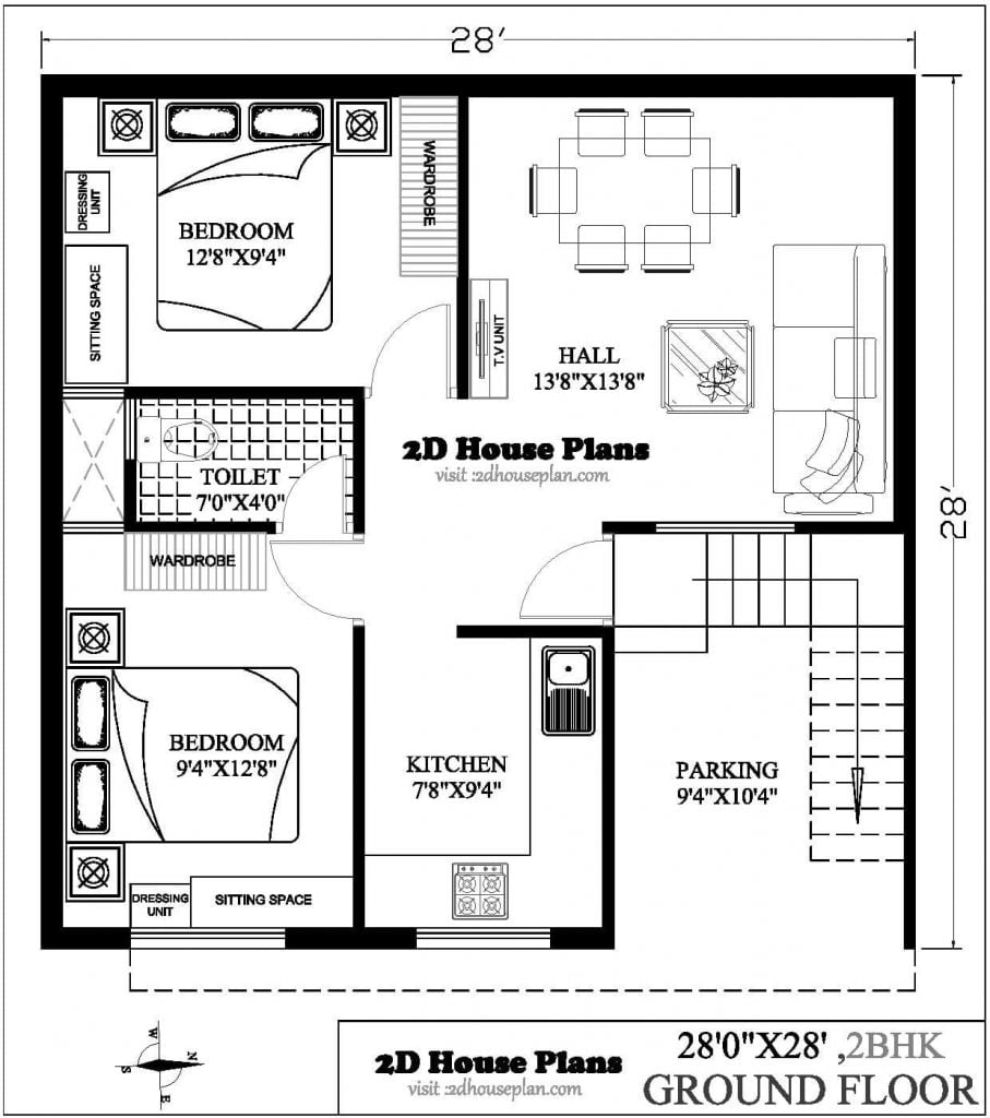 28x28 House Plans Best 28 By 28 House Plan 2bhk 3bhk - 28X28 2 Story House Plans