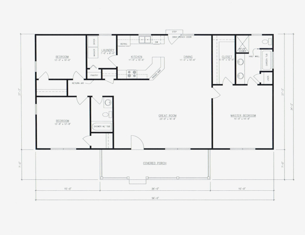 3 Bedroom 2 Bath House Plan Floor Plan Great Layout 1500 Sq Ft The  - 3 Bedroom 2 Bath House Plans 2 Story