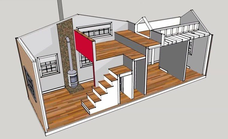 300 Sq Ft 10 X 30 Tiny House Design Tiny House Floor Plans Tiny  - 2 Story Tiny House Plans 300 Sq Ft