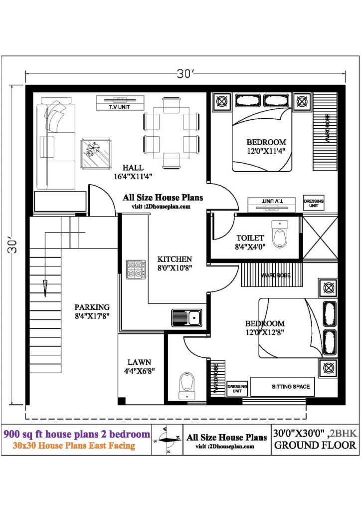 30x30 House Plan 30 30 House Plan With Car Parking 2bhk House Plan - 30 By 30 House Plans 2 Story