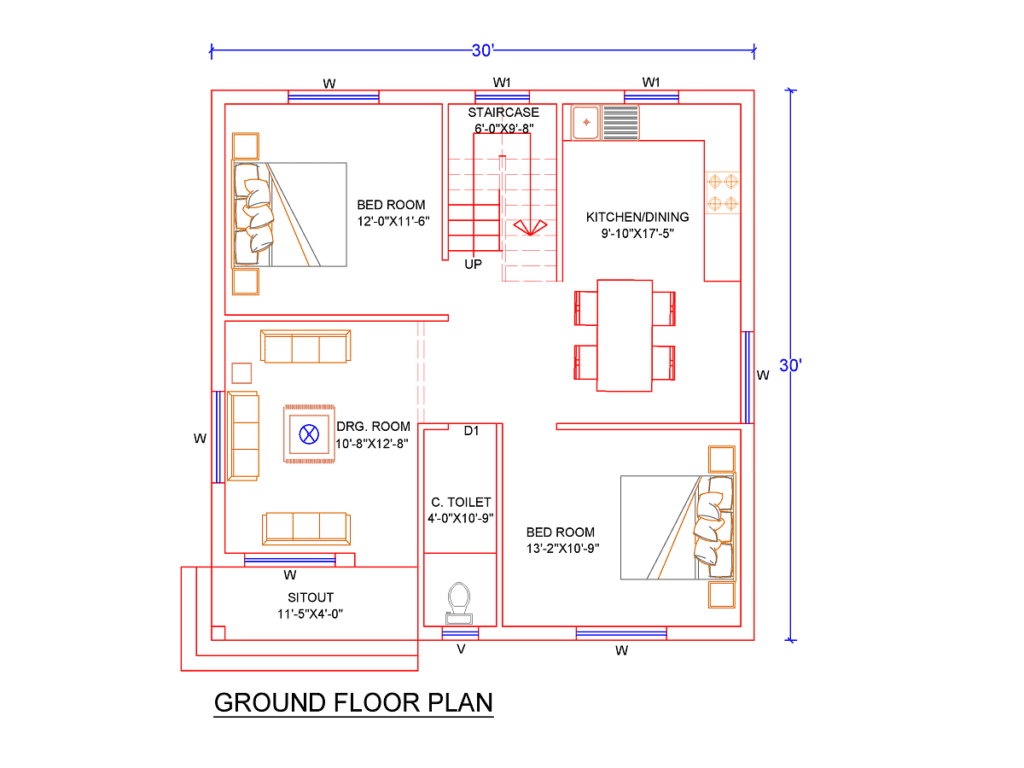 30x30 House Plans Affordable Efficient And Sustainable Living Arch  - 2 Story House Plan 30 Ft Wide