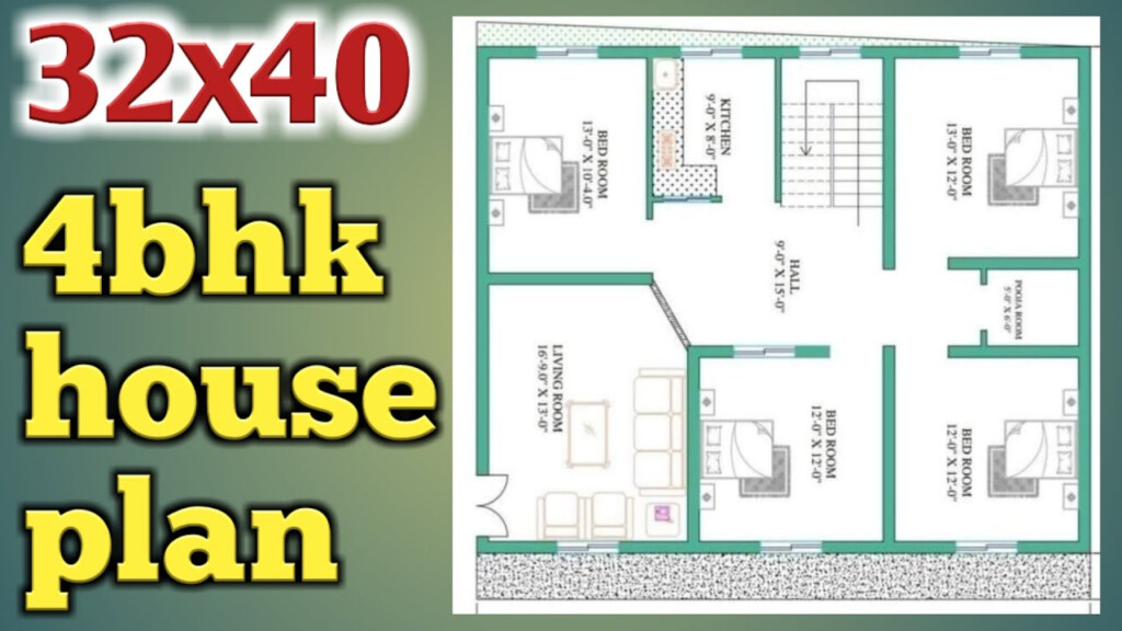 32x40 House Floor Plans 32x40 Ghar Ka Naksha 1280 Sq Ft House Plans  - 32X40 Two Story House Plans