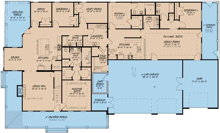 33 One Story House Plans With Inlaw Apartment Amazing House Plan  - One Story House Plans With Inlaw Apartment