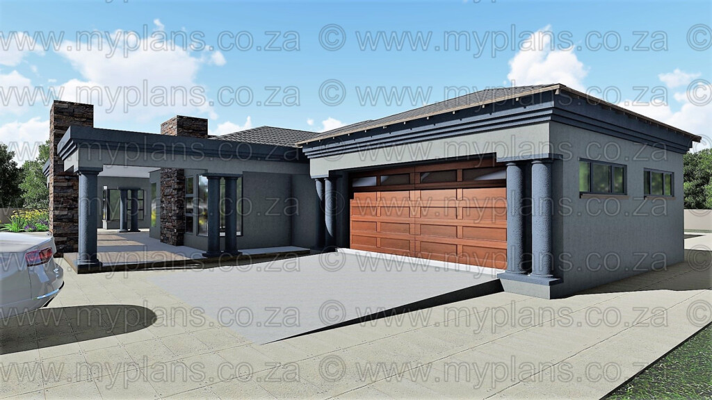 4 Bedroom House Plan MLB 058 1S House Plans South Africa 4 Bedroom  - 4 Bedroom Single Story House Plans In South Africa