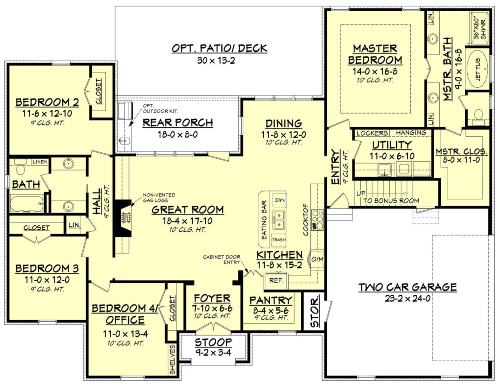 4 Bedroom House Plans With Bonus Room House Plans - 2 Story 4 Bedroom House Plans With Bonus Room