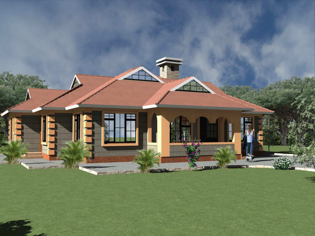 4 Bedroom Single Story House Plan Designs HPD Consult - Four Bedroom Single Story House Plans