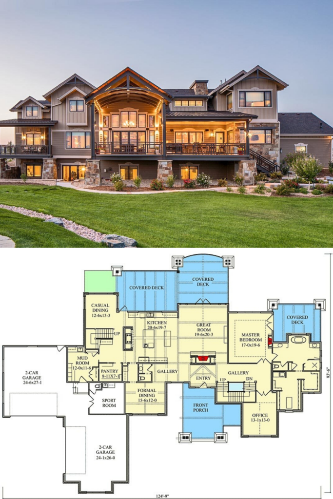 4 Bedroom Two Story Mountain Home With First Floor Primary Suite Floor  - 1 And 1 2 Story Mountain House Plans