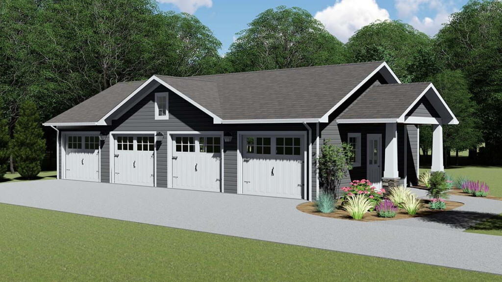 4 Car Garage House Plans Get Your Dream Home Ready For A Vehicle Fleet  - Single Story 4 Car Garage House Plans