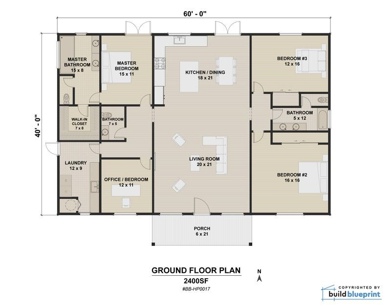 40 X 60 Modern House Architectural Plans Custom Etsy Artofit - 60 X 40 Single Story House Plans