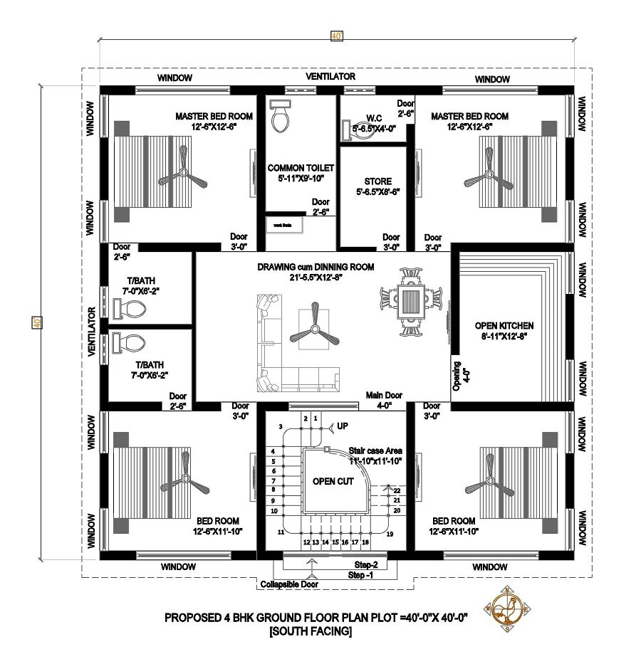 40x40 House Plans Indian Floor Plans - 40 X 40 2 Story House Plans