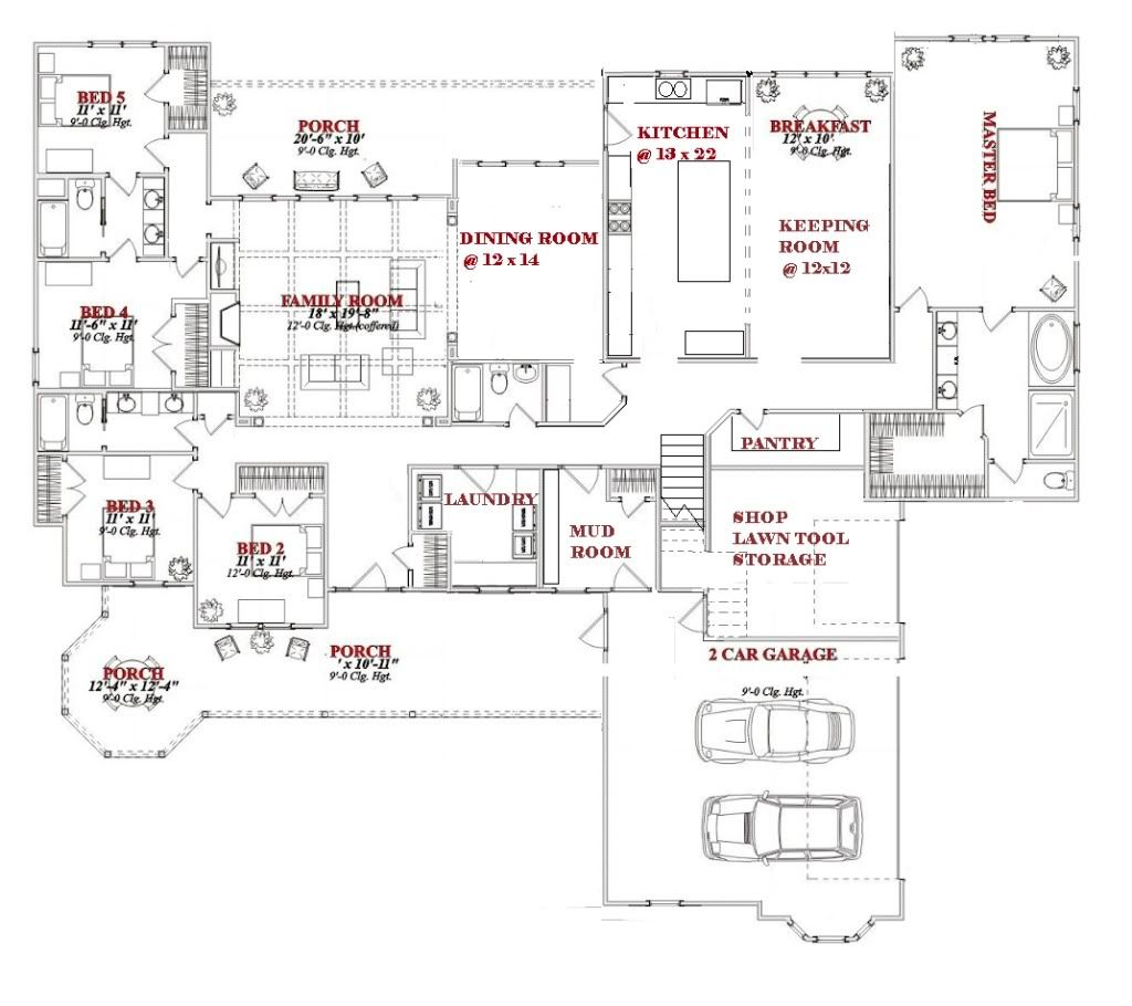 5 Bedroom One Story House Plans Homeplan cloud - Centex 5 Bedroom One Story House Plans